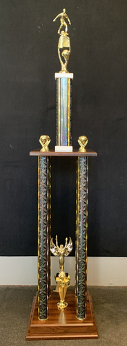 Tall Four Poster Soccer Trophy